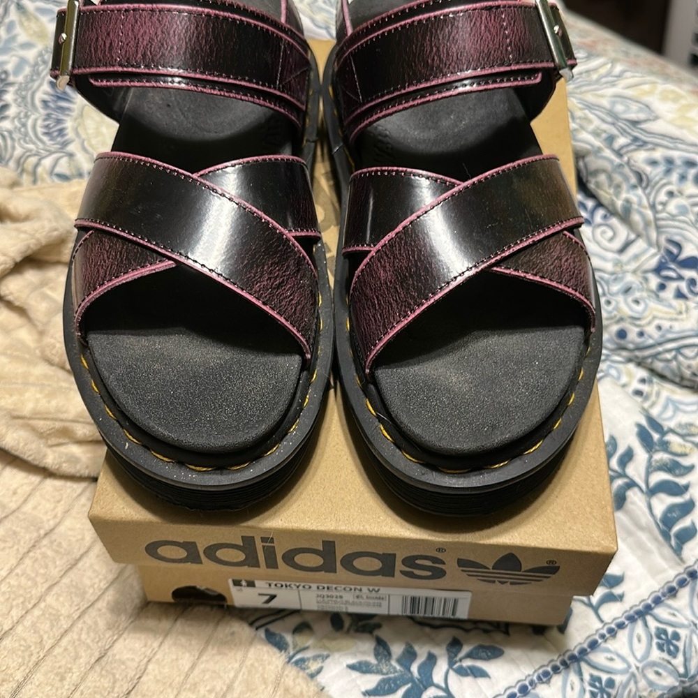 Dr. Martens pink and Black Sandals